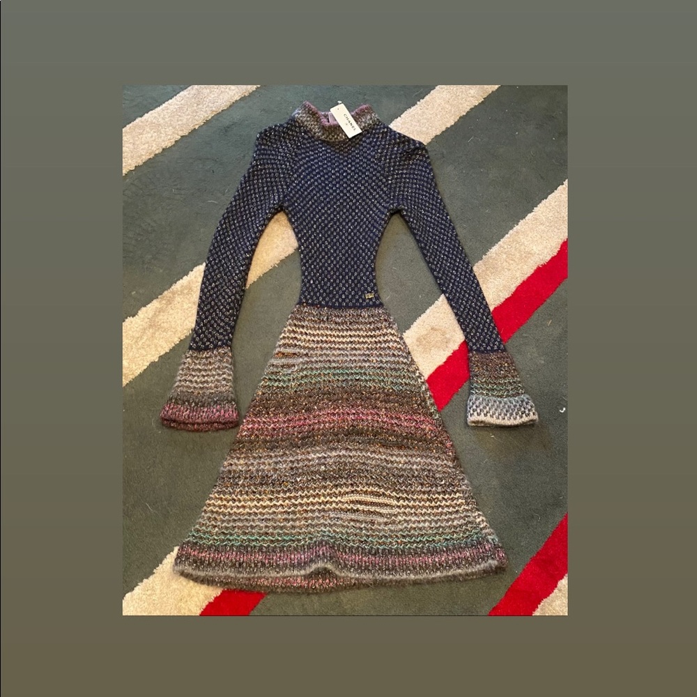 Chanel knit dress, New never worn, multi-color, long sleeve